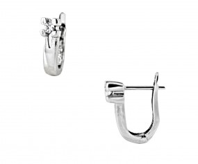 Creolen Gold 585 Ohrringe Weißgold