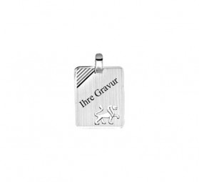 Löwe Sternzeichen Silberanhänger mit Gravur aus 925 Sterlingsilber rhodiniert