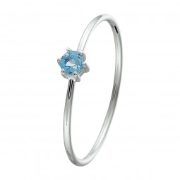 Blautopas Ring Weißgold Damenring Ring aus 585 Weißgold