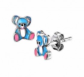 Ohrstecker Stecker Bär Bärchen 925 Silber rhodiniert Ohrschmuck