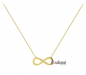 Collier Unendlichkeit Gold 585 Kette mit Anhänger Gelbgold 14K