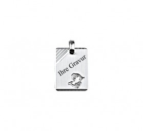 Sternzeichen Anhänger mit Gravur aus 925 Sterlingsilber rhodiniert