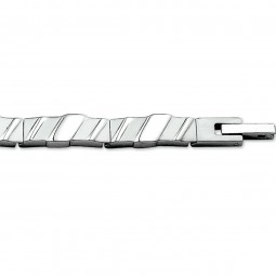 Damen Armband Edelstahl poli/mat 7 mm 19 cm