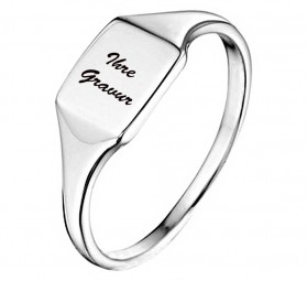 Gravur Ring Damenring 925 Sterling silber rhodiniert