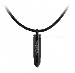 SOS Kapsel Edelstahl Anhänger Patronenkugel