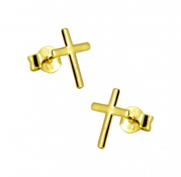 Gold KREUZ OHRSTECKER GOLD 585