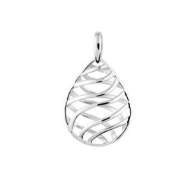 Damen Echtschmuck-Anhänger aus 925 Sterlingsilber mit Tropfenform