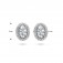 Oval Zirkonia Damen Ohrstecker 925 Silber rhodiniert
