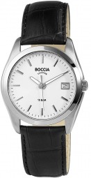 Boccia 3548-01 Herrenuhr Schwarzes Zifferblatt