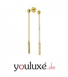 Lange 585 Gold Gelbgold Ohrringe Ohrstecker Goldohrringe