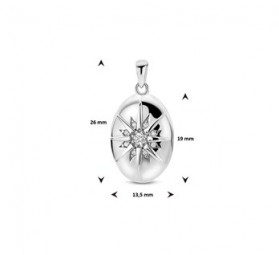 Medaillon oval - Sterling Silber - Zirkonia - Sterling Silber