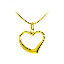 Herz Damen Ahänger 585 Gelbgold Hochglanzpoliert