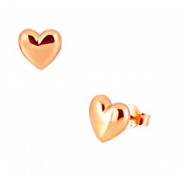 Ohrstecker Herz Ohrringe Herzform Rosegold Ohrringe 585