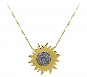 Damen Gold Anhänger Sonne 585 Gold Gelbgold