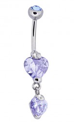 Bauchnabel Bananabell Jewelled Double Heart