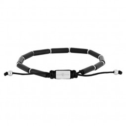 Herren Armband matt schwarzer Onyx