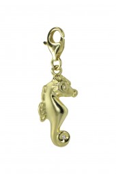 Charms Seepferdchen 585 Gold Gelb Gold