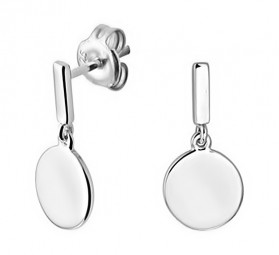 Ohrringe mit Plättchen, Platte, Scheibe in 925 Sterling