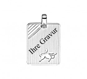 Stier Silberanhänger Sternzeichen mit Gravur aus 925 Sterlingsilber rhodiniert