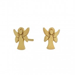 Engel Ohrstecker für Damen 925er-Sterlingsilber vergoldet
