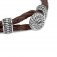 Budha Budha Bracelet Damen Leather Knot Brown 925 Silber