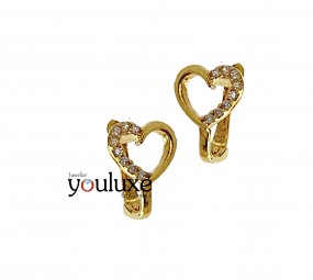 22/916 Karat halbcreolen mit Herz