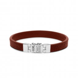 Buddha to Buddha armband Essential Leder Textur Cognac