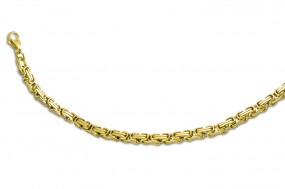 Königsarmband für Herren Edelstahl in PVD Gold