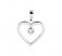 Kette mit Herz-Anhänger Zirkonia Silber 925 rhodiniert