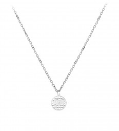 Damen Weltkugel Halskette mit Weltkarte Anhänger 925 Silber rhodiniert