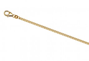 Halskette Damen feine Panzerkettekette aus 585 Gelbgold