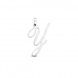 Geschwungener Buchstaben Anhänger (Y) 925 Silber