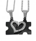 Partner-Set Puzzle mit Herz Edelstahl Partner-Set Puzzle mit Herz Edelstahl