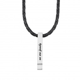 s.Oliver 2027434 Herren Collier Edelstahl Silber schwarz