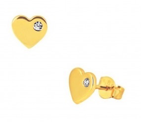 goldene-herz-ohrstecker-585-gold Herz Zirkonia