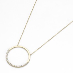 Damen Halskette kreis aus 9K 375er Gold