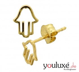 Fatima Hand Ohrstecker echt 333 Gold