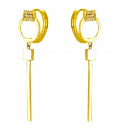 Goldene Lange Ohrringe Goldohrringe Creolen Gold 585