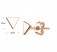 Dreieck Ohrstecker in Rosegold 925 Silber