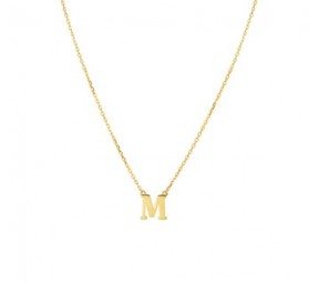 Anhänger Buchstabe M aus 585 Gold Gelbgold 6x6,5mm Halscollier