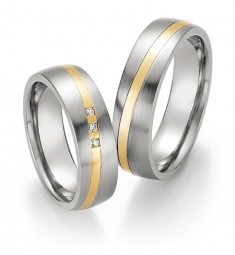 Collections Ruesch White Style Steel and Gold 585 Brilliant