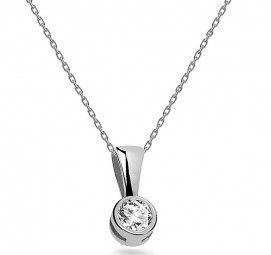 Solitär Anhänger 585 Weißgold