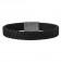 Herren Leder Armband schwarzes Massiv Kalbsleder