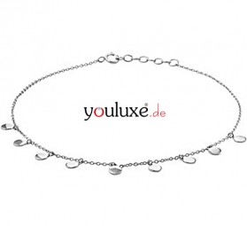 Damen Fußkettchen Fußkette Echt Silber 925/000