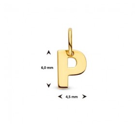 Gold Buchstaben Anhänger Buchstabe - P - Gold 585