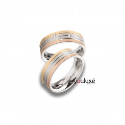 Boccia Trauringe Partnerringe Titan mit 3 Brillant 0135-03-02