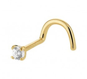 GOLD 585 Nasenpiercing Spirale