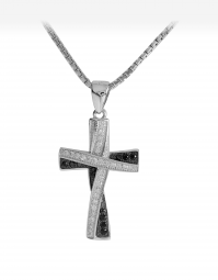 Kreuz Anhänger mit venezianer Kette aus 925 Sterling Silber